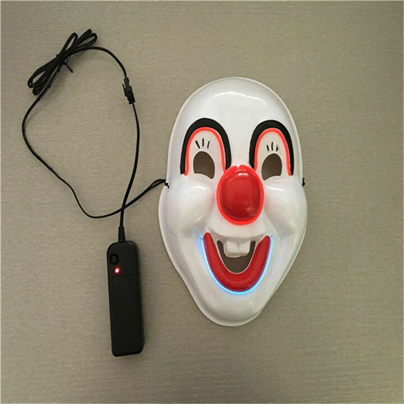 New Glow-in-the-Dark Clown Cosplay Mask Prop - styled view