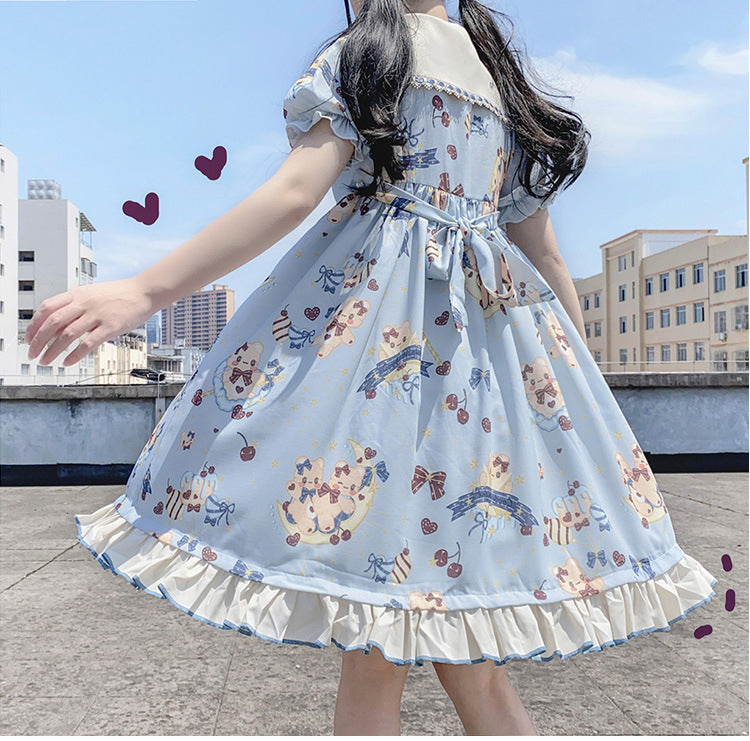 Original Design Japanese Lolita Dress - Moon Island OP - front view