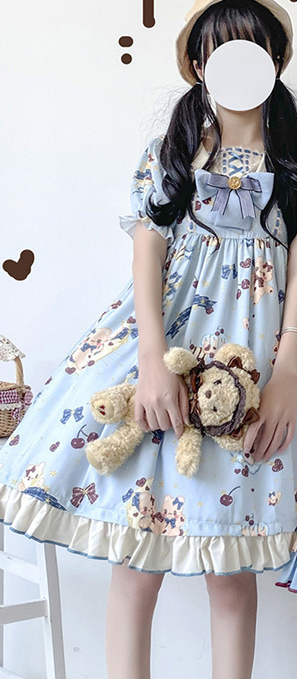 Original Design Japanese Lolita Dress - Moon Island OP - detail view