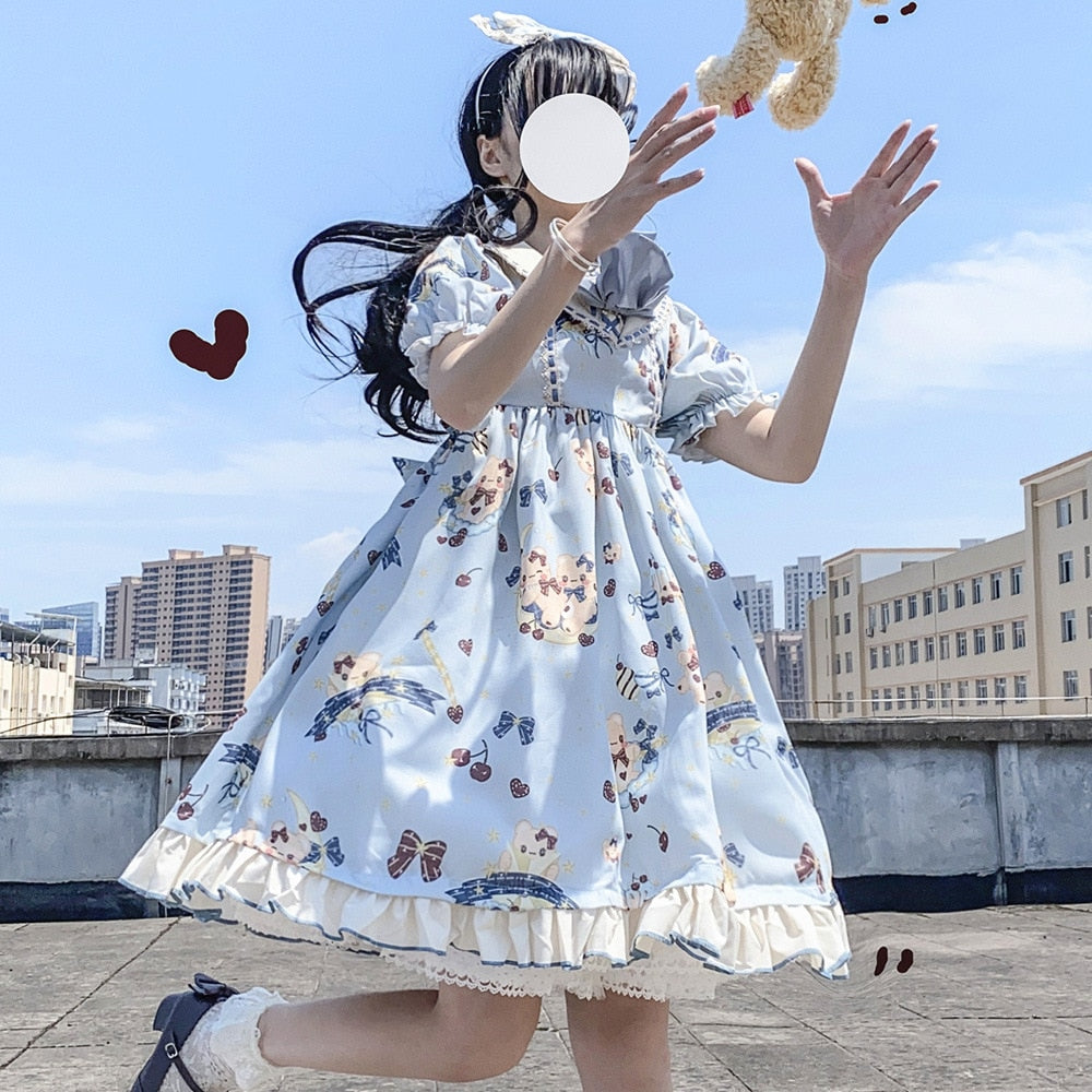 Original Design Japanese Lolita Dress - Moon Island OP - styled view
