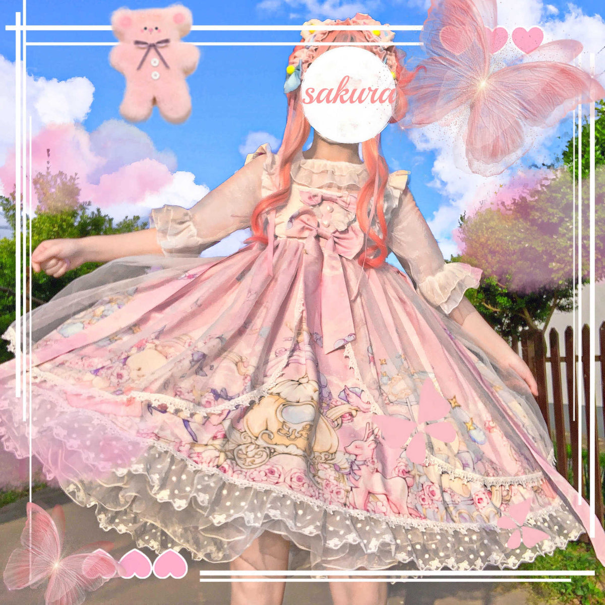Original Design Lolita Bear Carnival JSK Dress - side view