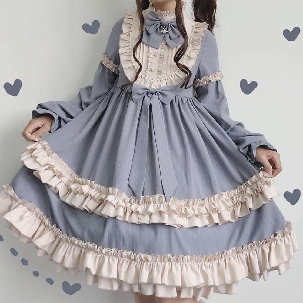 Original Design Soft Girl Lolita Milkshake Dress - back view
