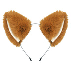 Pedenty Black Cat Ears Headband for Women Girls Halloween Cosplay Cat Costume Faux Fur - detail view