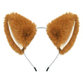 Pedenty Black Cat Ears Headband for Women Girls Halloween Cosplay Cat Costume Faux Fur - back view