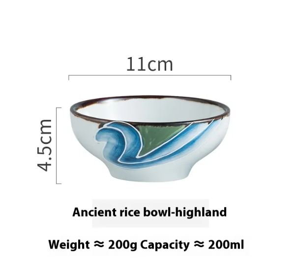 Personality Retro Ceramic Rice Bowl - packaging view
