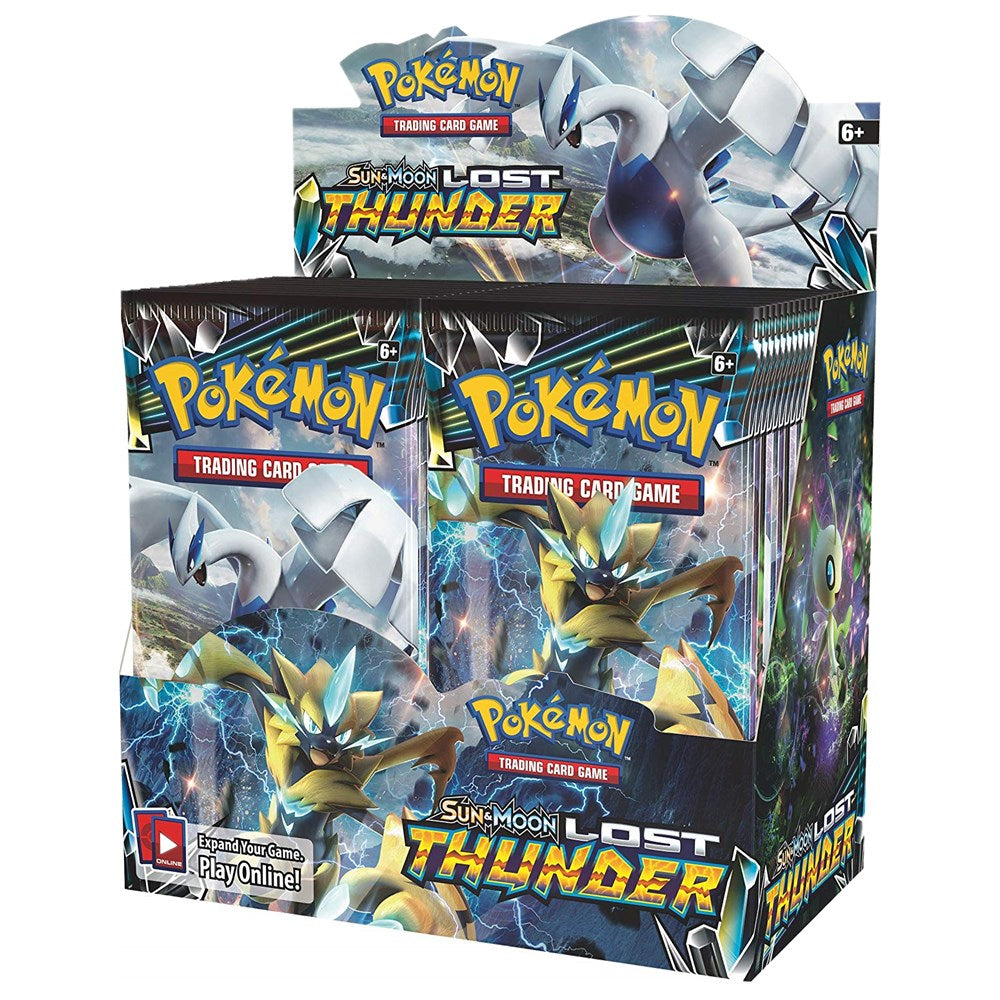 Pokemon TCG Sun & Moon Lost Thunder Booster Box - back view