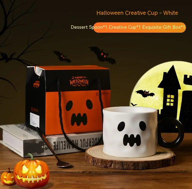 Pumpkin Charm Ceramic Mug - front view