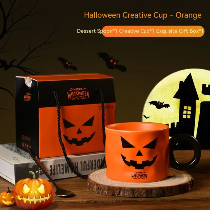 Pumpkin Charm Ceramic Mug - side view