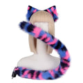 QinRuan Animal Cosplay Costume Accessories Furry Faux Fur Cat Ears Headband and Fox Tail - front view