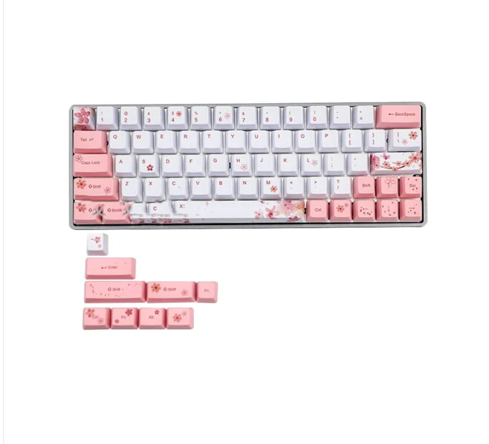 Sakura OEM Height Sublimation Keycap Set - front view