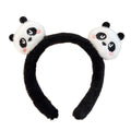 Soft Plush Panda Ears Headband - 5.5 Inch Black and White Bear Ears Cosplay Hairband - front view