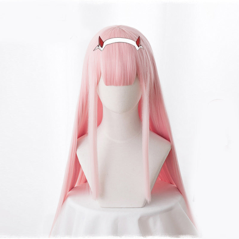 Solid Color Simple Cosplay Wig for Women - front view