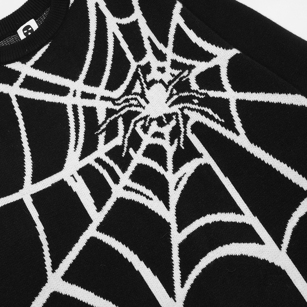 Spider Web Knitted Sweater - detail view