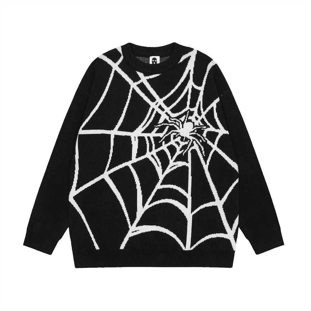 Spider Web Knitted Sweater - side view