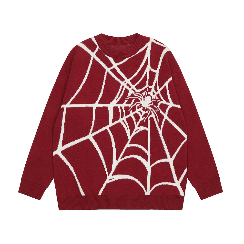 Spider Web Knitted Sweater - back view