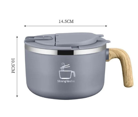 Stainless Steel Instant Noodle Bowl - detail view