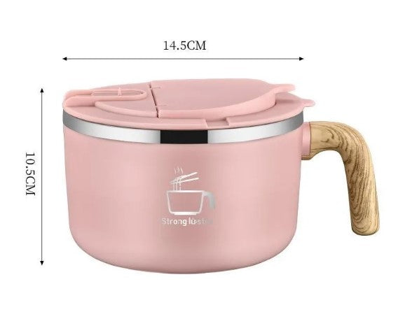Stainless Steel Instant Noodle Bowl - back view