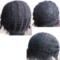 Synthetic Wig with Long Curly Hair - Gray Gradient Anime - front view