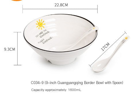 Thickened Plastic Ramen Bowls for Household and Restaurants - packaging view
