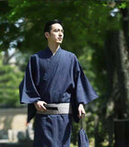 Traditional Japanese Men's Yukata Kimono - front view
