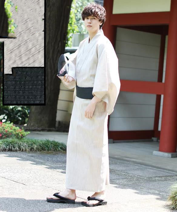 Traditional Japanese Men's Yukata Kimono - side view