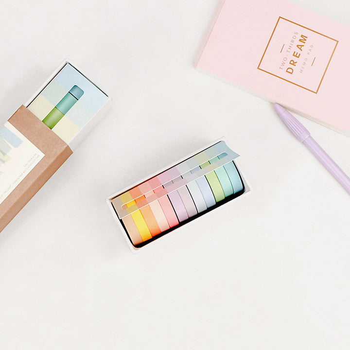 Twilight City Washi Tape Macaron Decor Series (12 Colors) - detail view