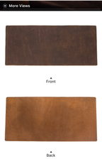 Vintage Leather Desk Pad - Extra Large Non-Slip Mat - styled view