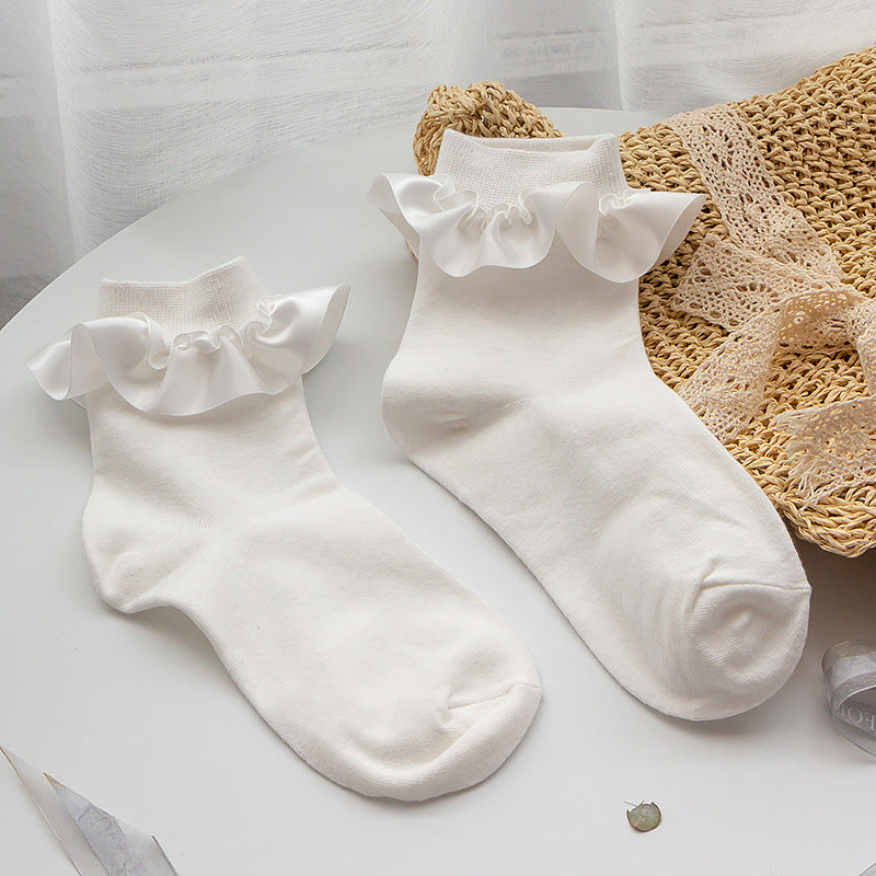 White Lace Bow and Beaded Lolita Socks - packaging view