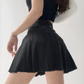 Women's College High Waist Pleated Skirt - front view