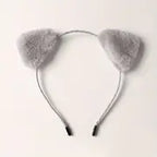 Women's Plush Fox Cat Ears Headband Playful Accessory - back view