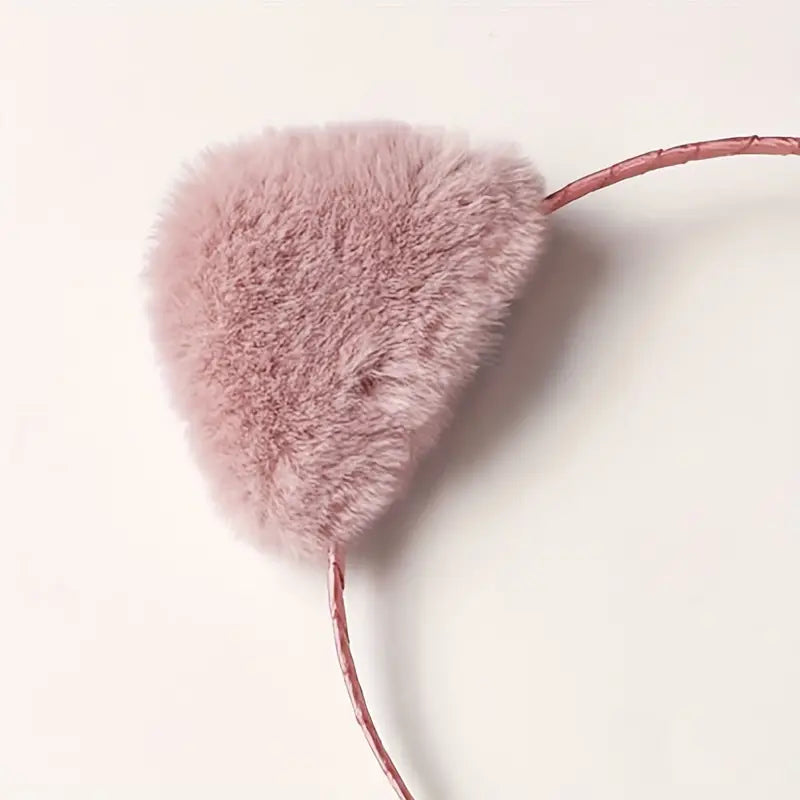 Women's Plush Fox Cat Ears Headband Playful Accessory - styled view