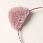 Women's Plush Fox Cat Ears Headband Playful Accessory - styled view