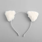 Women's Plush Fox Cat Ears Headband Playful Accessory - close-up