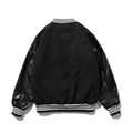 Woolen Leather Embroidered Baseball Jacket - front view