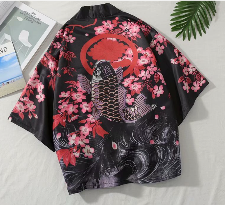Yokosuka Dragon Cherry Blossom Embroidered Reversible Jacket - front view