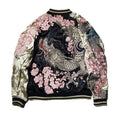 Yokosuka Dragon Cherry Blossom Embroidered Reversible Jacket - back view